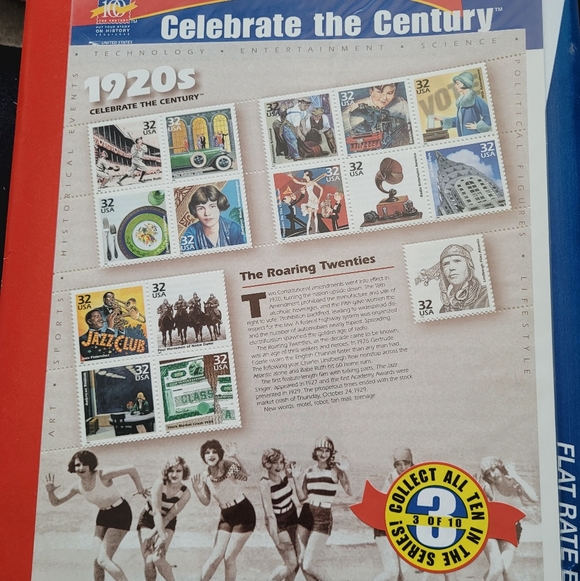 Celebrate the Century 1900s Stamp Sheet - Picture 3 of 7